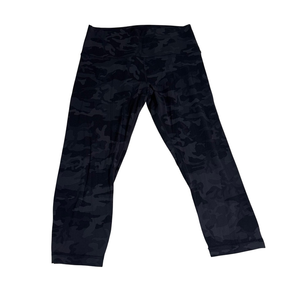 Lululemon Align Crop 21" Leggings Camo Deep Coal Multi Size 12